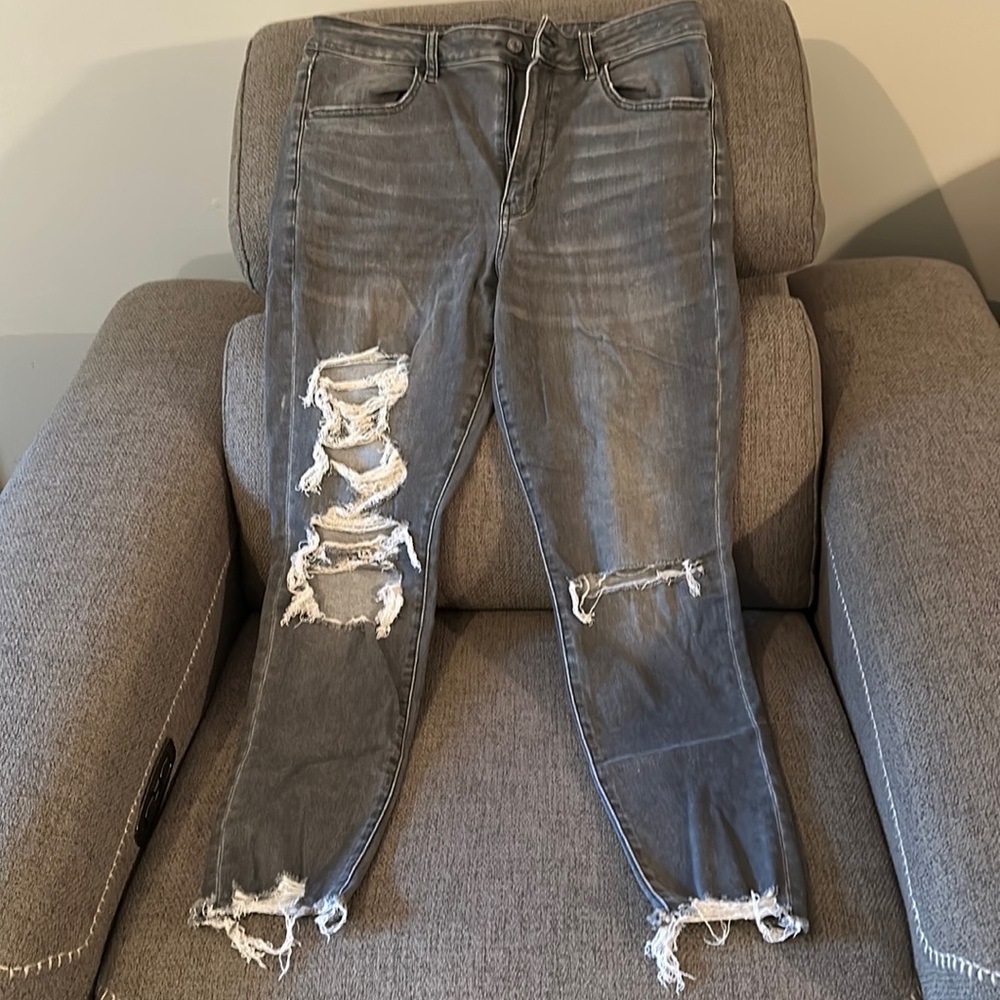American Eagle gray next level stretch size 12